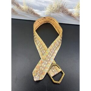 Vintage Iridescent Pastel Metallic Braided Wide Waist Belt Brass Rope Buckle